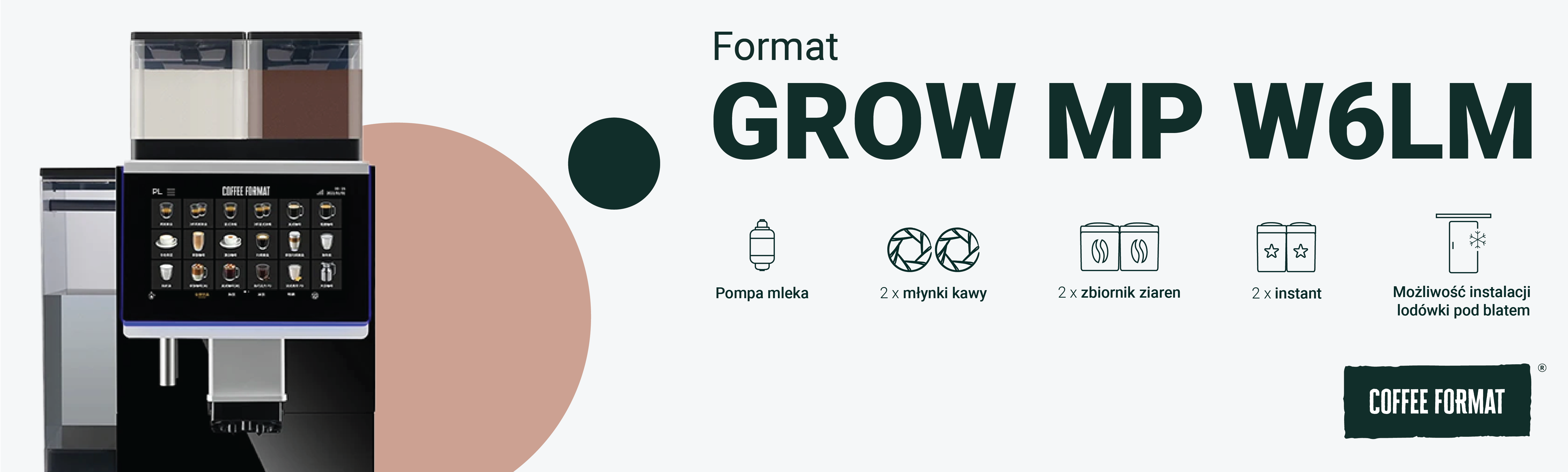 Coffee Format GROW MP W6LM – ekspres profesjonalny z waterline Coffee Format GROW MP W6LM – ekspres profesjonalny z waterline