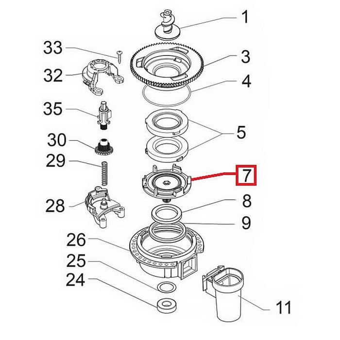 Wspornik żarna do ekspresu Saeco Gaggia Philips 996530017952 — zdjęcie 5 — zdjęcie 6