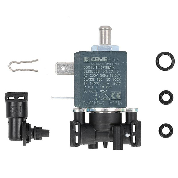 Elektrozawór (3va)230v DeLonghi 5513225711 — zdjęcie 1