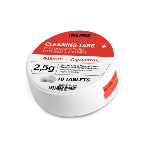 Coffee Format Cleaning Tabs+ 10 x 2,5g (pojemnik) — Coffee Format