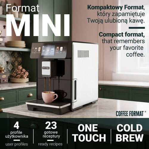Coffee Format MINI WHITE - Ekspres do kawy — zdjęcie główne produktu AGD Group — zdjęcie 2