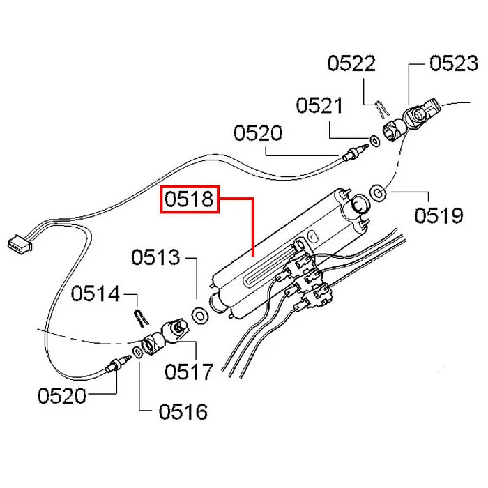 Grzałka przepływowa 1150W do ekspresów kawowych Bosch, Siemens, Neff, Gaggenau - AGD Group Łódź