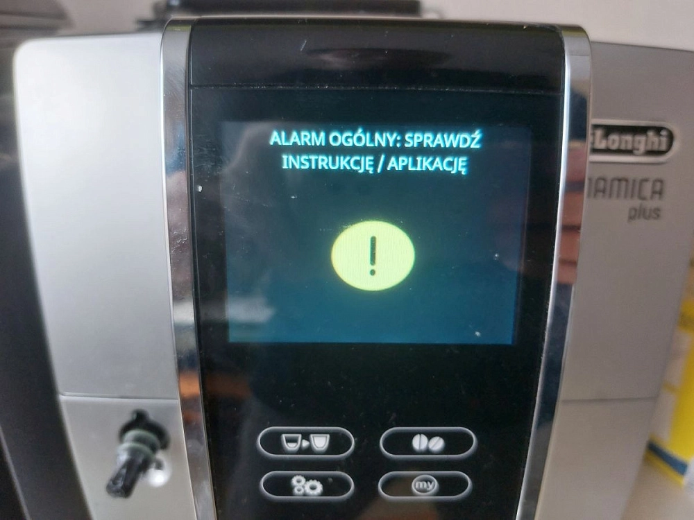 Alarm Ogólny w Ekspresach do Kawy Delonghi