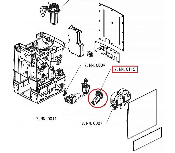 Silnik zaparzacza 7NN0452 Dr. Coffee, Coffee Format – F10, F11, F12, M12, SEED, BLOOM - AGD Group Łódź