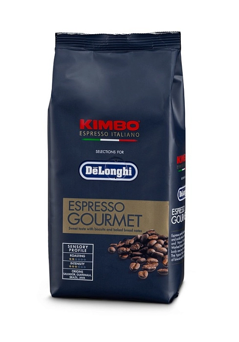 Kawa ziarnista Gourmet Kimbo DeLonghi, 80% Arabica 20% Robusta, 250g